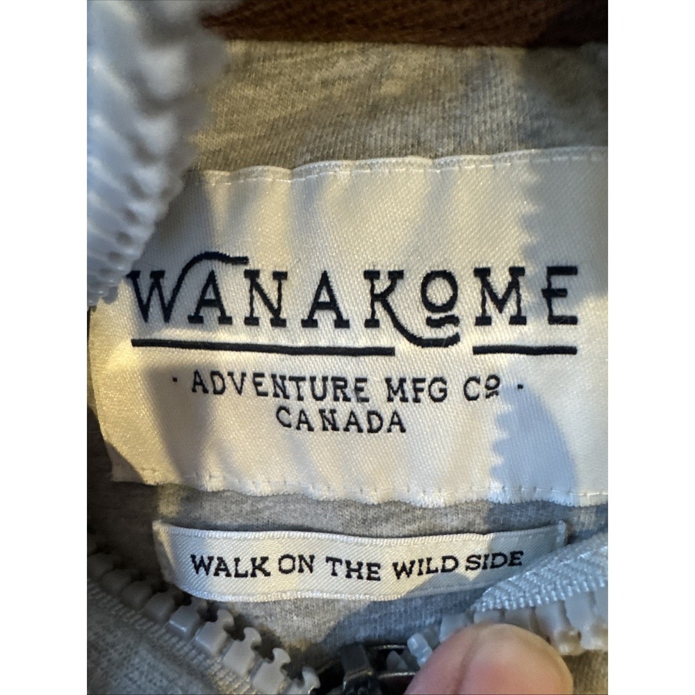 Wanakome Size Medium Black White And Gray Quarter Zip Hoodie Sweatshirt - Picture 3 of 8